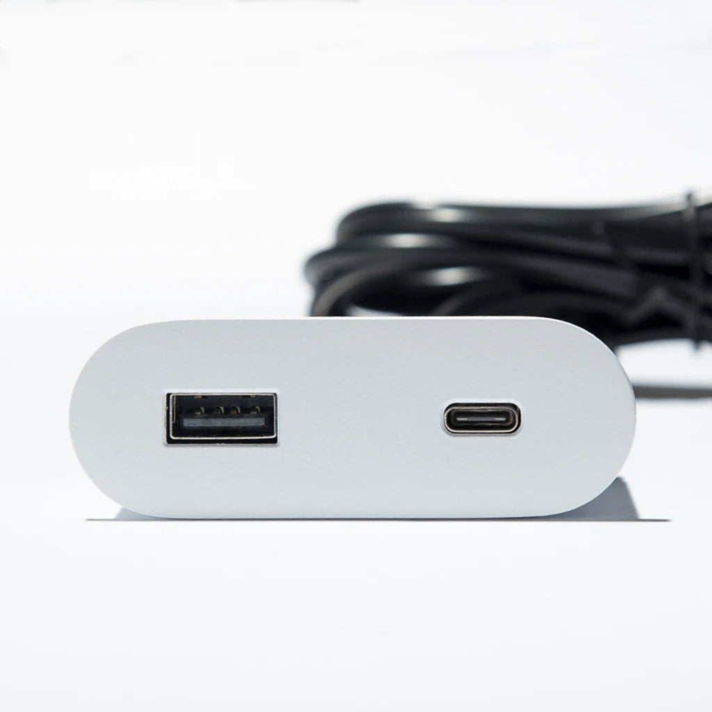 ASA 06029Z00060 Nabíjecí HUB vestavný VERSAPICK, 1xUSB 5V (typ A+C), 70x25mm, oválný, kov, bílá RAL9003 ASA 06029Z00060 Nabíjecí HUB vestavný VERSAPICK, 1xUSB 5V (typ A+C), 70x25mm, oválný, kov, bílá RAL9003